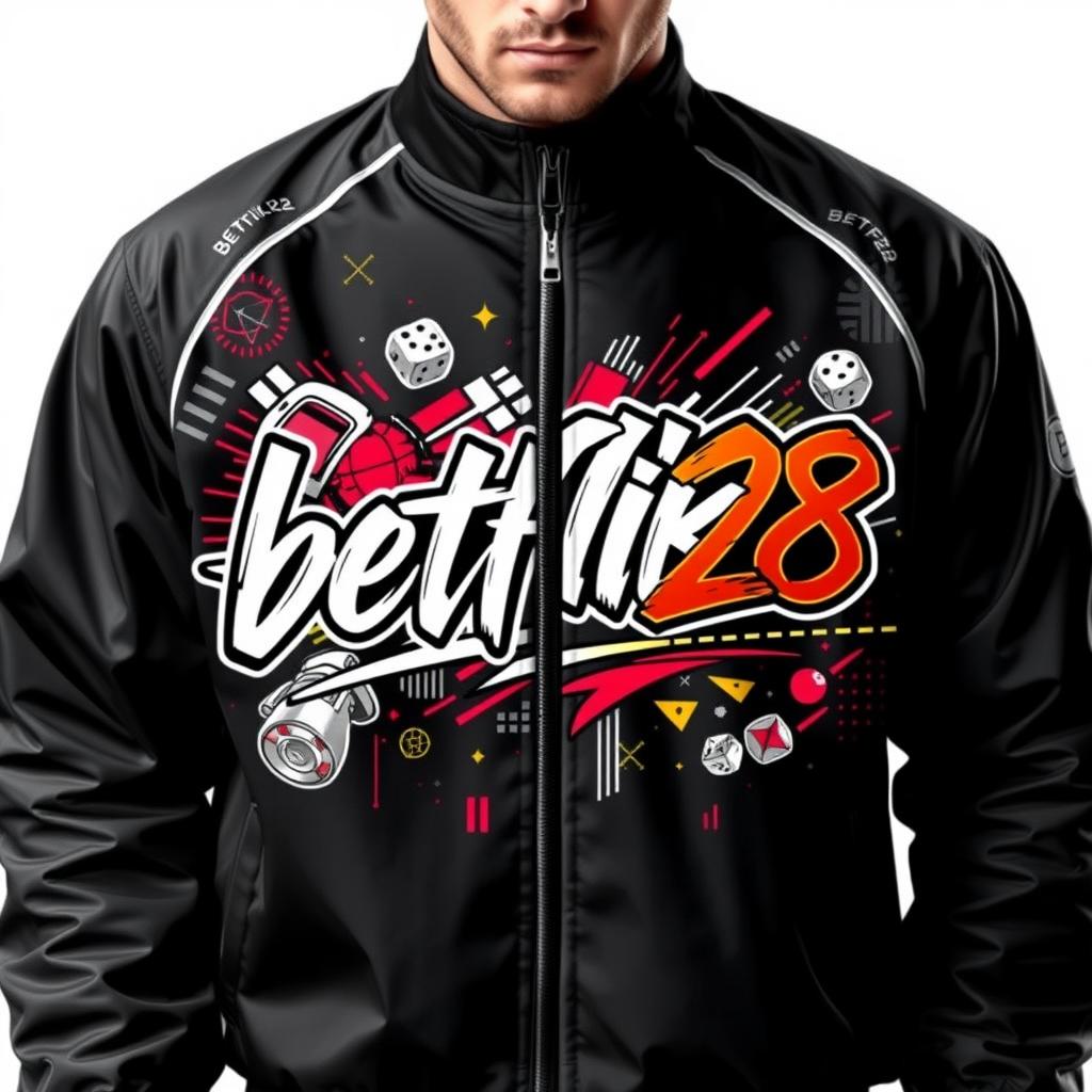 Mens Premium Lightweight Jacket with Gaming-Inspired Design 'betflik28'