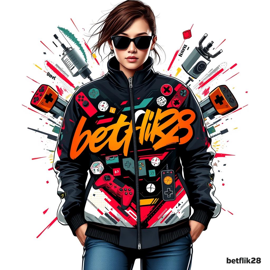 Womens Premium Lightweight Jacket with Gaming-Inspired Graphic Design 'betflik28'