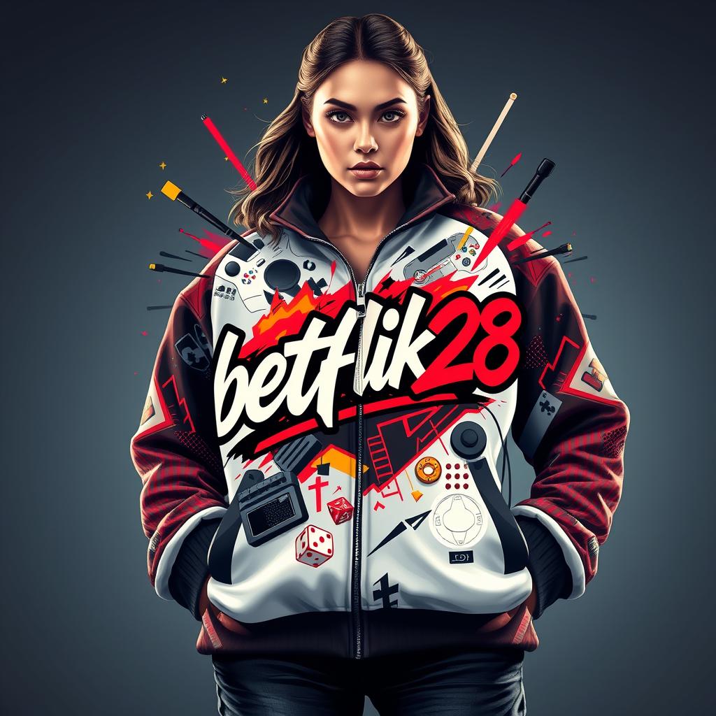 Women's Premium Fleece Jacket with Gaming-Inspired Design 'betflik28'