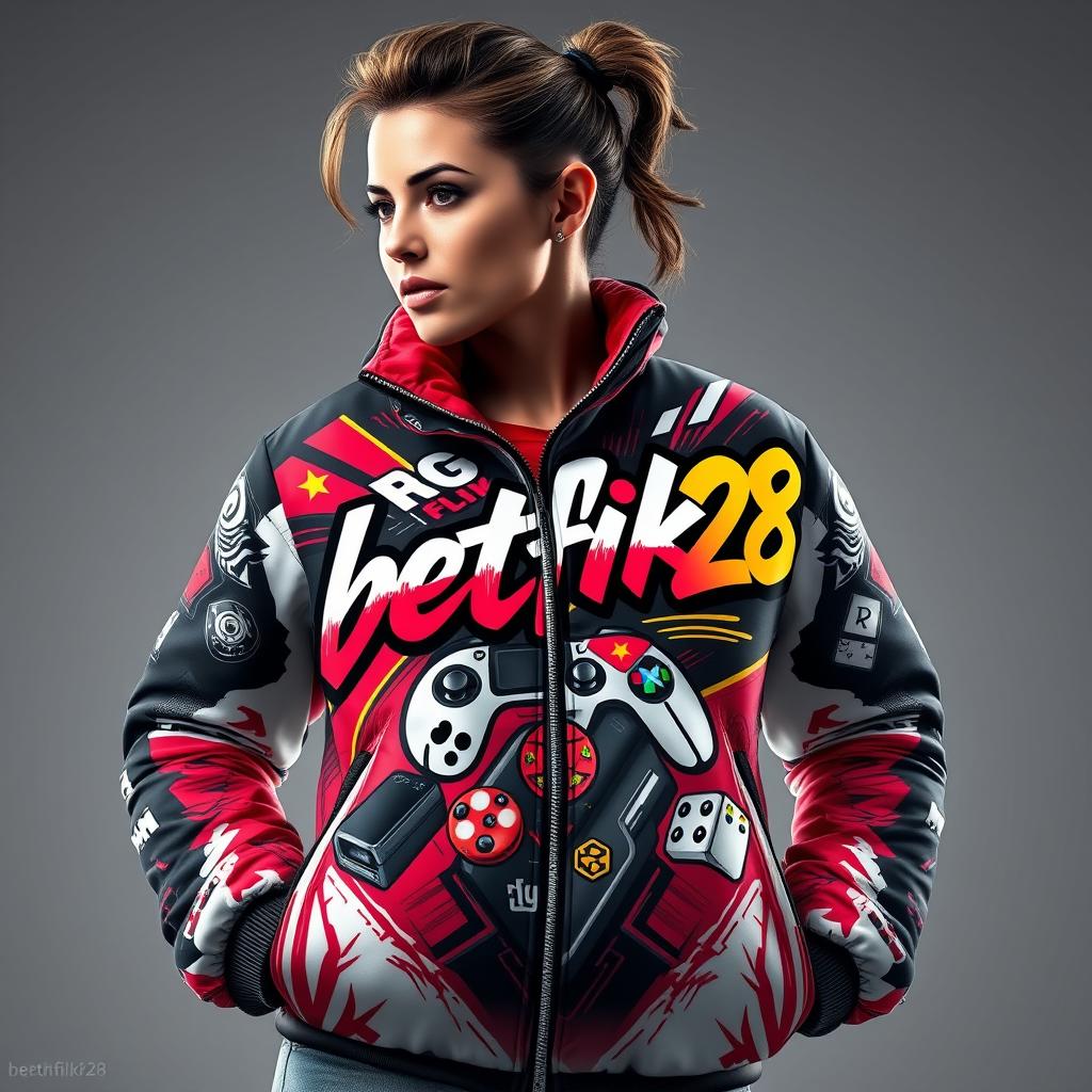 Women's Premium Insulated Jacket with Gaming-Inspired Design 'betflik28'