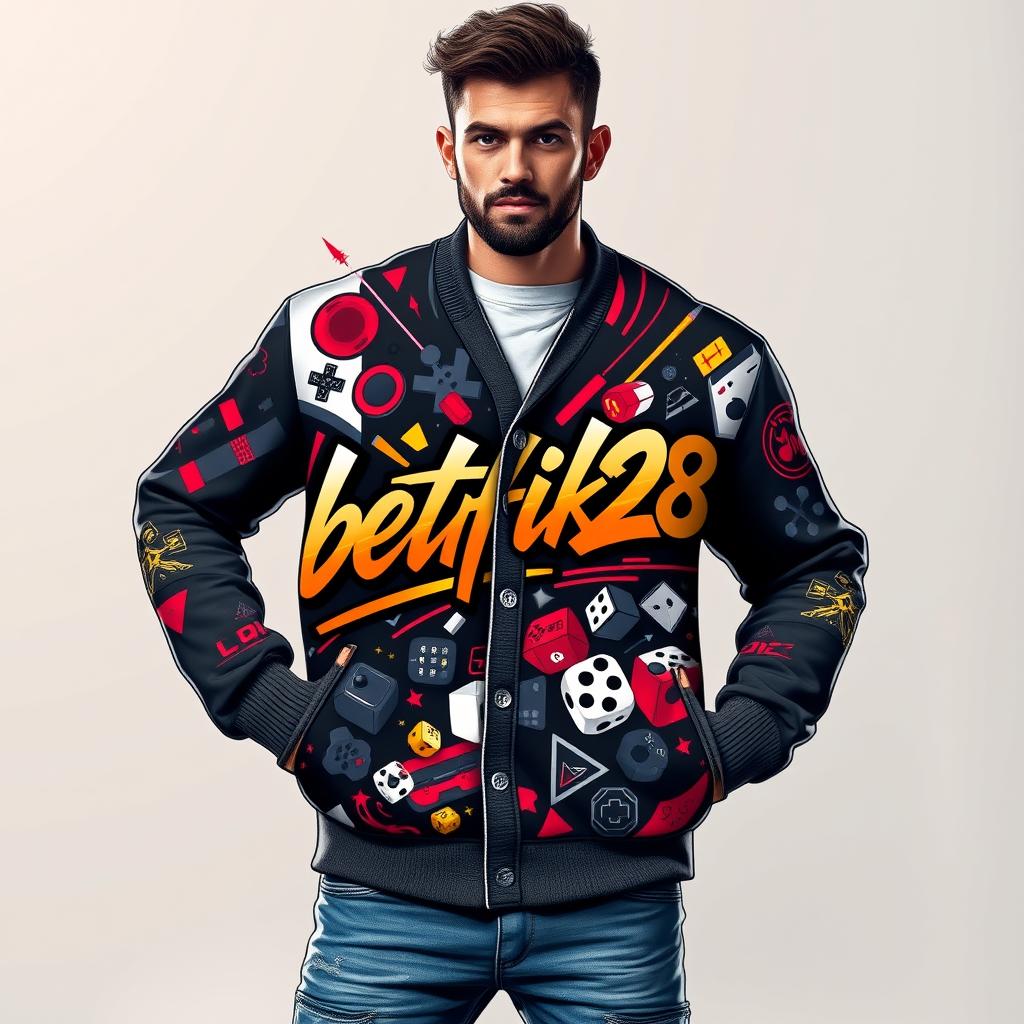 Mens Premium Gaming Graphic Cardigan